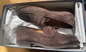 Suitsupply Brown Penny Loafer Herrenschuhe Gr. 40 Kalbsleder Neu Mit Karton - Bild 1 von 8