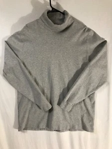 Camisa de cuello alto manga larga de algodón gris Lands End XL 46-48 para hombre - Imagen 1 de 6