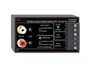 RDL TX-PA40DE Amplificatore di potenza audio stereo 40 W senza cavo di alimentazione - Foto 1 di 1