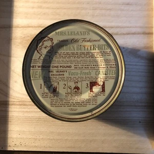 Lata de caramelo Mrs Lelands Golden Butter Bits de 1958 SELLADA - Imagen 1 de 5