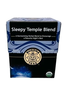 Tés Buda Sleepy Temple Mezcla Té Orgánico Herbal Calmante 18 bgs 02/26 - Imagen 1 de 9