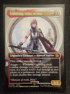 Lightning, Army of One (Borderless) (0320) Final Fantasy Regular mtg ff - Picture 1 of 1