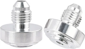 4AN Male Flare Weld on Bung Fitting Hose Adapter Aluminum Alloy 2PCS - Picture 1 of 9