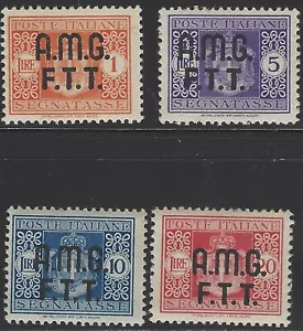 Italia Trieste Scott #J1, J3-J5 MNH XF 1949 Set di francobolli postali dovuti CV 58,00 - Foto 1 di 1