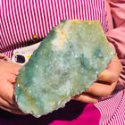 2.55LB Rare Transparent Green Cube Fluorite Mineral Crystal Specimen Heals 816