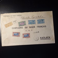 SÉNÉGAL GRANDE LETTRE COVER RECOMMANDÉ CHARGÉ CAD DAKAR 1929 POUR KAOLACK
