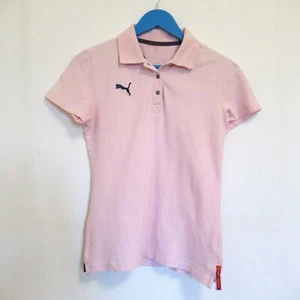 Vintage Puma Top Womens Small Pink Short Sleeve Polo Shirt Soccer Y2K Baby FIGC - Picture 1 of 11