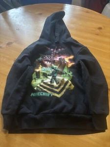 Mojang Jinx Official Minecraft Black Hooded Sweatshirt Youth L (14/16) - Picture 1 of 4