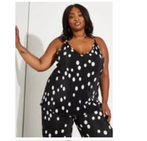 Ashley Stewart Plus Size Polka Dot 2 Piece Set Size 34/36 - Picture 1 of 3