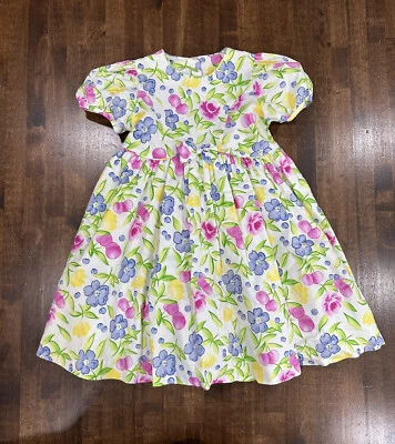 Plum Pudding Ltd. Made In USA Floral Dress Size 5 Spring Summer Vintage Lined - Image 1 of 4