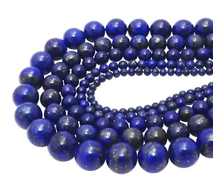 π Lapislazuli (naturfarben!) Kugeln 2, 3, 4, 6 & 8 mm Edelsteinperlen Strang π - Picture 1 of 6