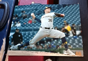 Tobias Myers Milwaukee Brewers SIGNED AUTOGRAPHED 8x10 Photo COA BASEBALL MLB - Picture 1 of 2