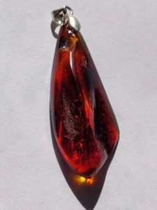 Baltischer Bernstein 50x20x 10 mm 23,2 Karat Anhänger Handgefertigt Nr.52 - Bild 1 von 6