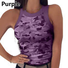 Women Sexy Sleeveless Camo Vest Tops Casual Tank Top T Shirt Blouses Slim Fit