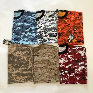 Mens Rothco Digital Camo Tactical T-Shirt Military Army Camouflage Short Sleeve - Picture 1 of 14