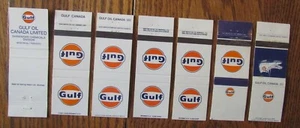 GULF CANADA REFINERY: LOT OF 7 DIFFERENT  MATCHBOOK MATCHCOVERS -F11 - Picture 1 of 1