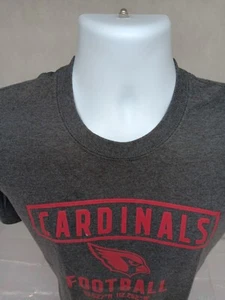 Team Apparel Mens Large Fits Medium Gray AZ Cardinals Short Sleeve Graphic Tee - Picture 1 of 12