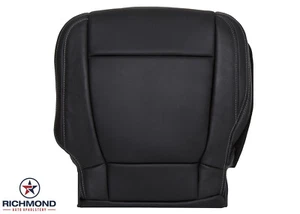 2017-2018 Ford F250 F350 Lariat-Driver Side Bottom PERF Leather Seat Cover Black - Picture 1 of 12