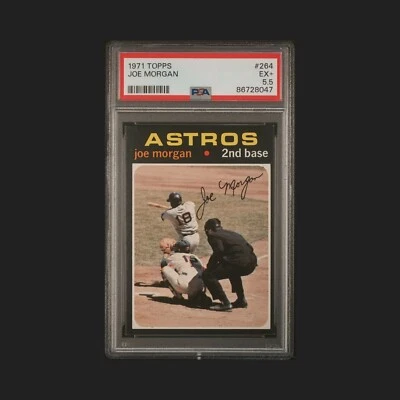 1971 Topps #264 Joe Morgan Houston Astros HOF PSA 5.5 - Image 1 of 3