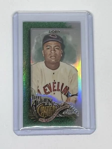 2022 Topps Allen & Ginter Larry Doby Mini Chrome Green Refractor 38/99 Guardians - Picture 1 of 2