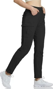 GymBrave Women's Hiking Cargo Pants Black SMALL - Picture 1 of 6