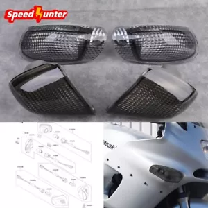 Front&Rear Turn Signals Indicator Lens For KAWASAKI ZZR1100D ZZR1200 NINJA ZX-11 - Picture 1 of 24