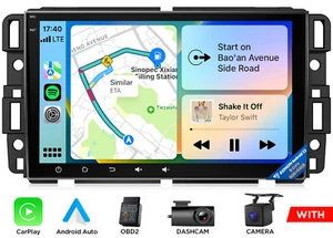 OBD+Android 13 6+64 8" Car Stereo GPS Radio For GMC Yukon Sierra Chevy Silverado - Picture 1 of 19