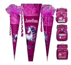 Personalisierte Schultüte - Einhorn & Pegasus - Passend zu Blütenpegasus - Pink - Bild 1 von 9
