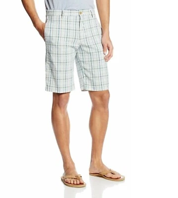  Pantalones cortos para hombre Izod a cuadros frente plano talla 30 NUEVO Foto 1 de 4