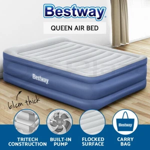 Bestway Air Bed Beds Queen Mattress Inflatable TRITECH Airbed - Picture 1 of 11