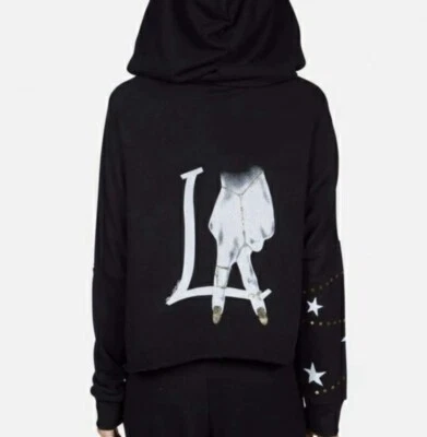 Lauren Moshi Destiny LA Peace Mano Manga Larga Sudadera con Capucha Adornos XL NUEVO CON ETIQUETAS Foto 1 de 4