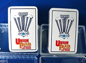 Unio Plaza Hotel/Casino, Las Vegas/MINI PLAYING CARDS - Two (2) Decks - Sealed - Picture 1 of 4