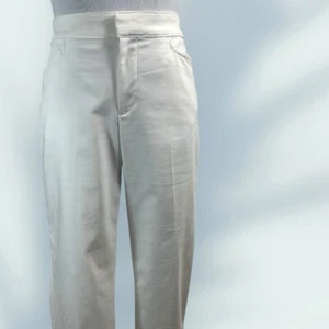 CHAPS White Stretch Cotton Classic Straight Leg Slimming Fit Ankle Pants Jeans - Picture 1 of 9
