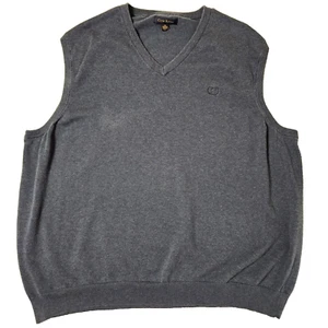 Club Room Men's Size XXL 100% Cotton Vest Blue V-Neck - Picture 1 of 4