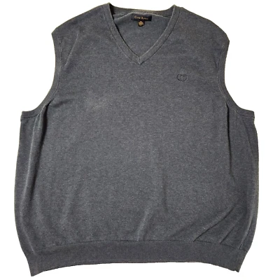 Club Room Men's Size XXL 100% Cotton Vest Blue V-Neck - Image 1 of 4