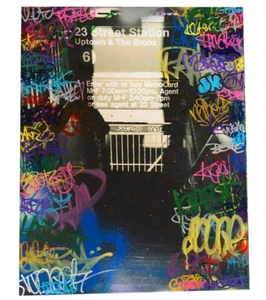 New York City Subway Graffiti Street Art Painting Photography Artwork B&W Color - Picture 1 of 11