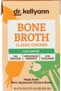 Dr. Kellyann Low Sodium Classic Chicken Bone Broth - 16.9 oz - 15g protein - Picture 1 of 4