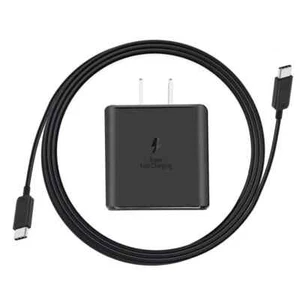 Cargador y cable de pared súper rápido original Samsung Galaxy S24 S25+ Ultra 45W - Imagen 1 de 18