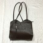 Borse In Pelle Italy Leather Ostrich Embossed Crossbody Shoulder Backpack Bag