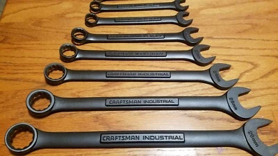 NOS Craftsman INDUSTRIAL Black Oxide Combo Wrenches, pick size, Made in USA!!! - Image 1 of 4