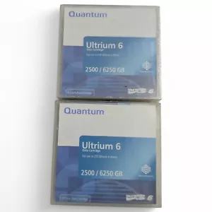 QUANTUM MR-L6MQN-01 LTO ULTRIUM 6 BACKUP TAPE CARTRIDGE 2 Pcs - Picture 1 of 2