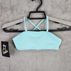 Girls Ribbed Swim Bikini Top In Blue Art Class Size XS (4/5) - Picture 1 of 6