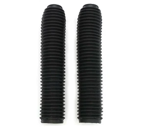 Pro Series 43mm Fork Boots W/ Clamps Black Yamaha YZ IT TTR 125 200 250 465 490 - Foto 1 di 2