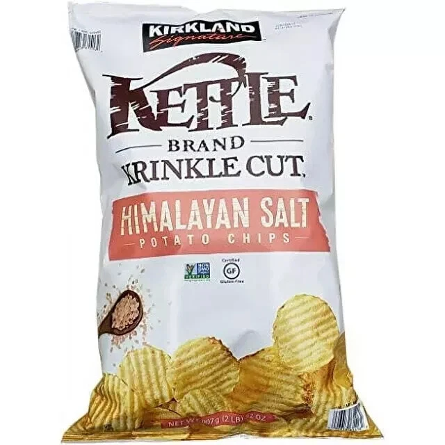 Kirkland Krinkle Cut Kettle Chips Sal del Himalaya 32 OZ Snack ENVÍO GRATUITO Foto 1 de 1