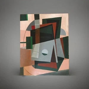 LISTED ARTIST painting ABSTRACT modernist "Lost in Space" Dr. Benjamin Gross - Picture 1 of 7