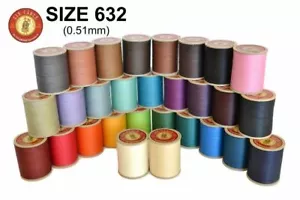 Cable de lino encerado Fil au chino No.632 hilo de costura de lino artesanal 0,51 mm - Imagen 1 de 8