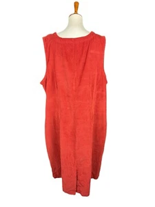 Woman Within Corduroy Jumper Dress Women Size 1X Rust Orange Modest Cotton Boho - Picture 1 of 10