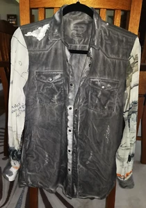 EACH x OTHER Alize Muerrisse Men's Unique LS Distressed Lmt edition Shirt XS - Picture 1 of 9