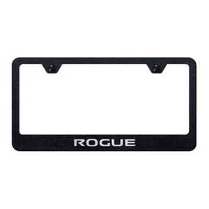 Textured Black Laser Etched Wide Bottom License Plate Frame for Nissan Rogue - Foto 1 di 3