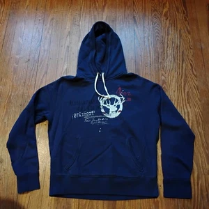 De Colección Polo Ralph Lauren Sudadera con Capucha Para Hombres XL Azul Alaska Comercio Forrado Años 90 - Imagen 1 de 12